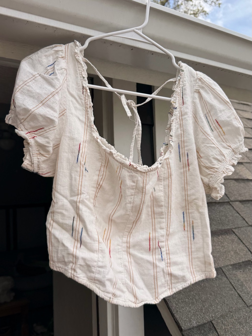 Free people embroidered crop top